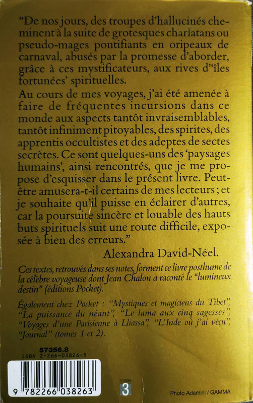 Verso Le sortilège du mystère