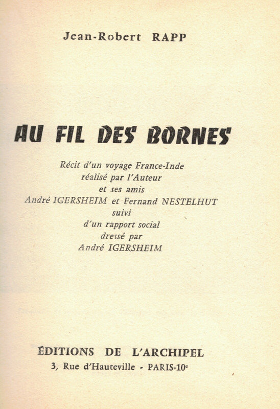 Verso Au fil des bornes