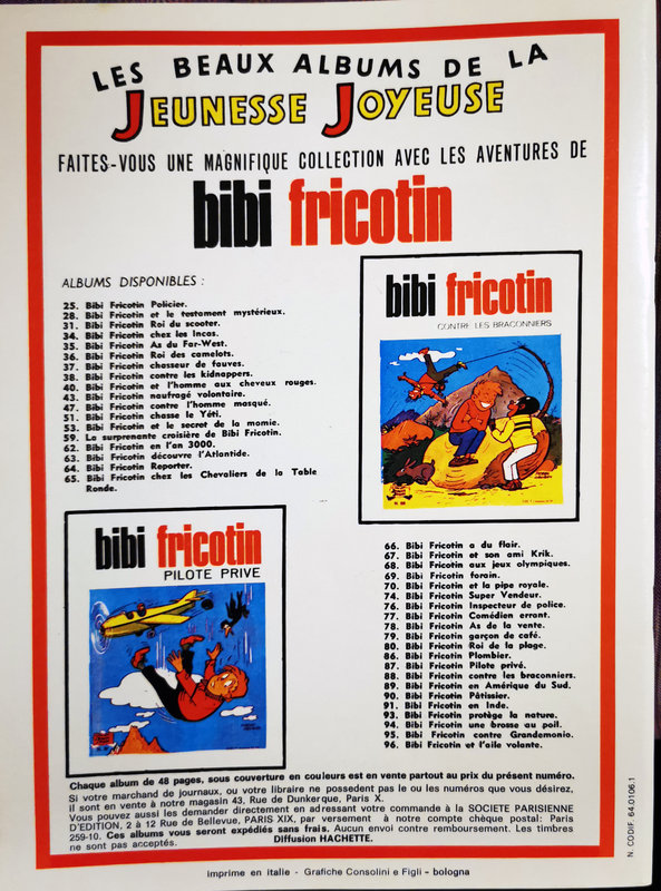 Verso Les pirds nickelés