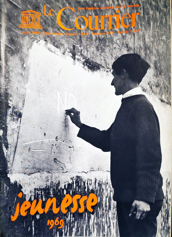 Couverture Le Courrier de l’UNESCO – Jeunesse 1969